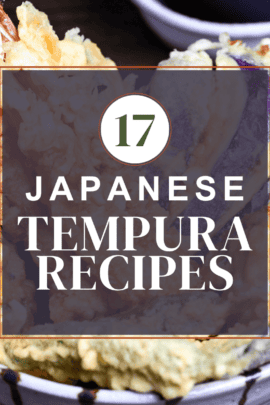 Tempura roundup thumbnail with tempura donburi (tendon) in the background