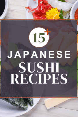 Sushi roundup thumb with hand roll (temaki) sushi and ingredients in the background